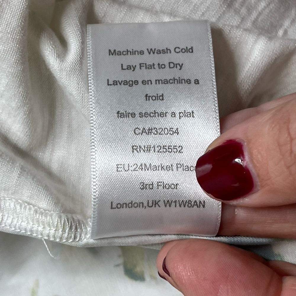 Anthropologie Dolan Floral Long Ruffle Sleeve Blouse Size Medium - Picture 9 of 15